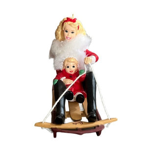 1999 Winter Fun With Barbie‎ and Kelly Hallmark Ornament